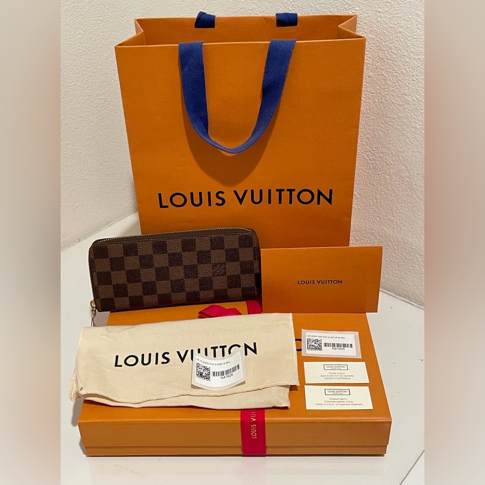 Louis Vuitton Clemence Wallet Rose Ballerine Damier Ebene